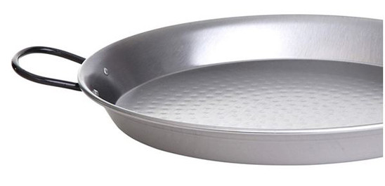 Paella World® Paella Pfanne Stahl poliert Ø80cm mit 4 Griffen