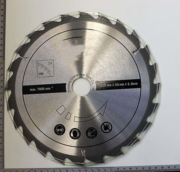 SCHEPPACH HW Kreissägeblatt Ø250x30x2,4x1,8mm 24Z