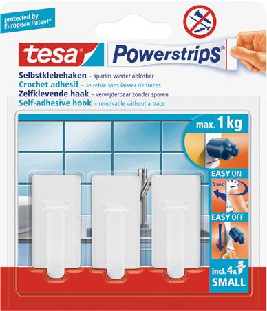 tesa Powerstrips Haken Small Classic weiss