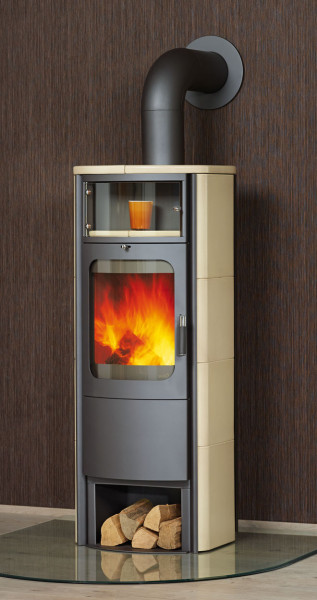 Kaminofen / Dauerbrandofen Hark Opera-B Grande Keramik creme 7 kW