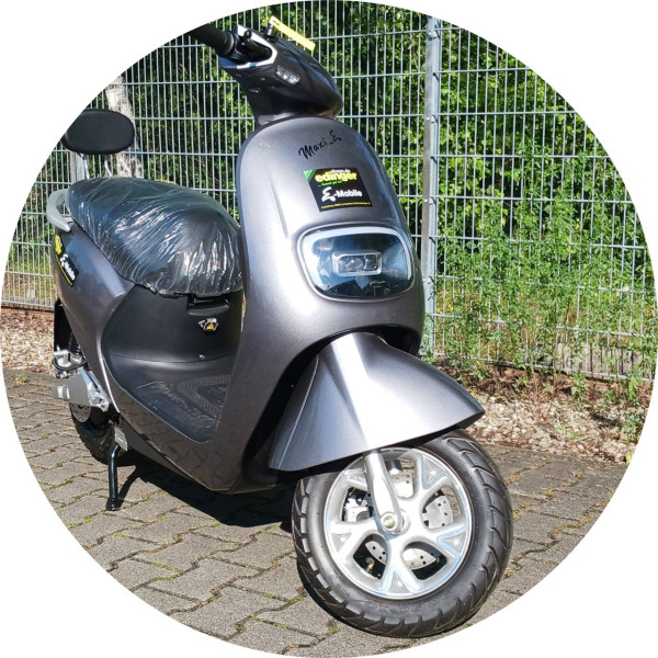 Motorroller Elektroroller 45Km/h Maxi 3-26 silber-met