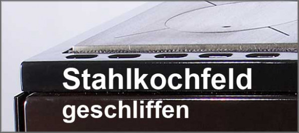 Stahlkochfeld für Bartz HKK 80/60 Anschluss links geschliffen