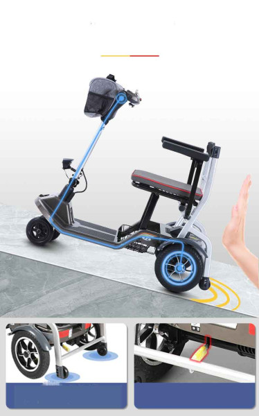 Seniorenmobil Vitale RS klappbar Reisescooter blau