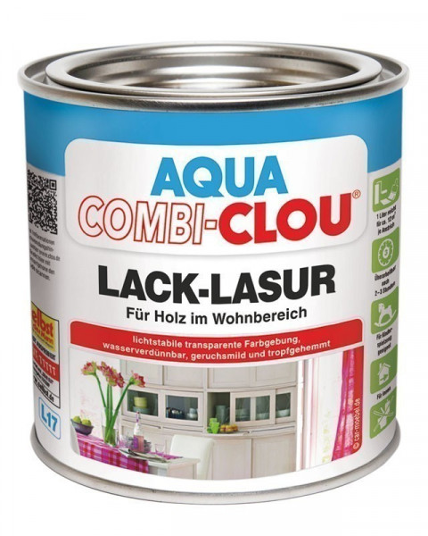 Lack-Lasur Holz AQUA COMBI CLOU farblos 375 ml