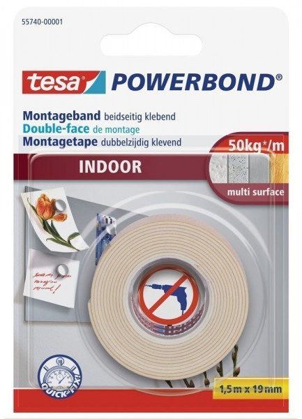 tesa® Powerbond Indoor 1,5 m x 19 mm