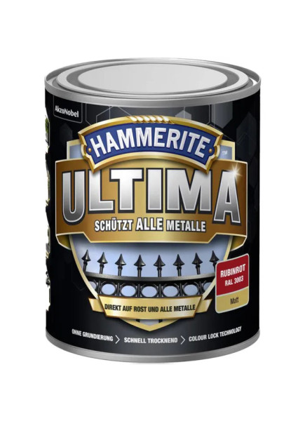 HAMMERITE® 3in1 Schutzlack Ultima rubinrot matt 750ml