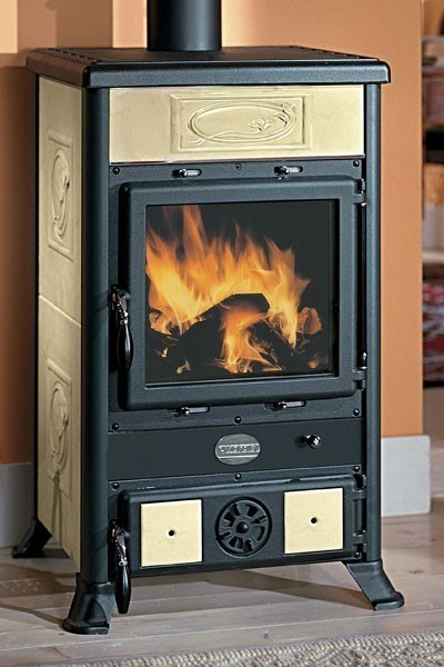 Kaminofen La Nordica Rossella R1 Keramik Liberty pergamena 8kW