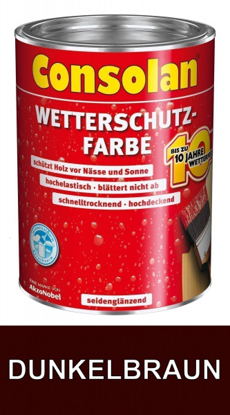 Consolan Wetterschutz Farbe dunkelbraun 2,5 L