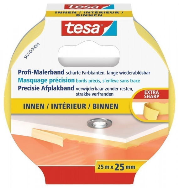 tesa® Profi-Malerband Innen 25 m x 25 mm