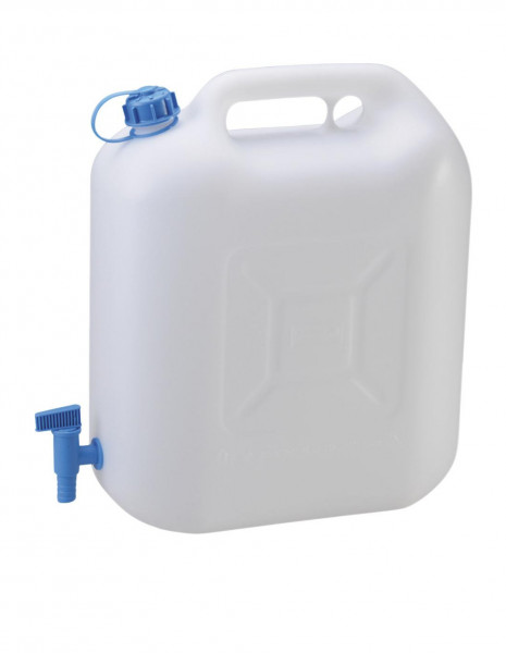 Frischwasserkanister 22 L HD-PE natur mit Ablasshahn