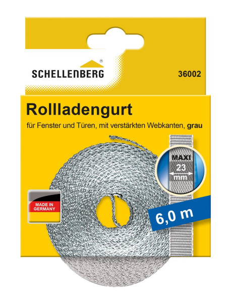 Schellenberg Rollladengurt 23mm Maxi 6m grau 36002