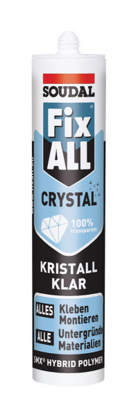 SOUDAL Fix ALL Crystal Klebstoff Dichtstoff Kartusche 300g transparent