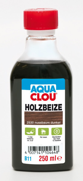 Holzbeize AQUA CLOU Nussbaum dunkel 250 ml