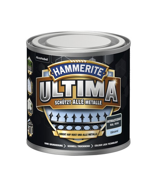 HAMMERITE® 3in1 Schutzlack Ultima anthrazitgrau glänzend 250ml