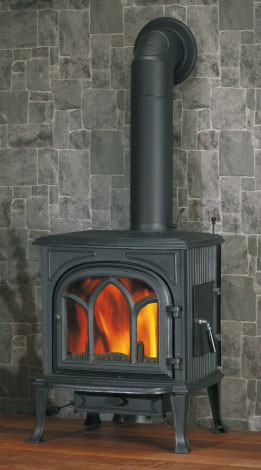 Kaminofen Globe-fire Mercury raumluftunabh. Guss schw. Verzierung 7kW