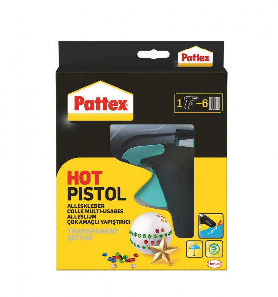 Pattex Heißklebepistole Starter-Set mit 6 Sticks