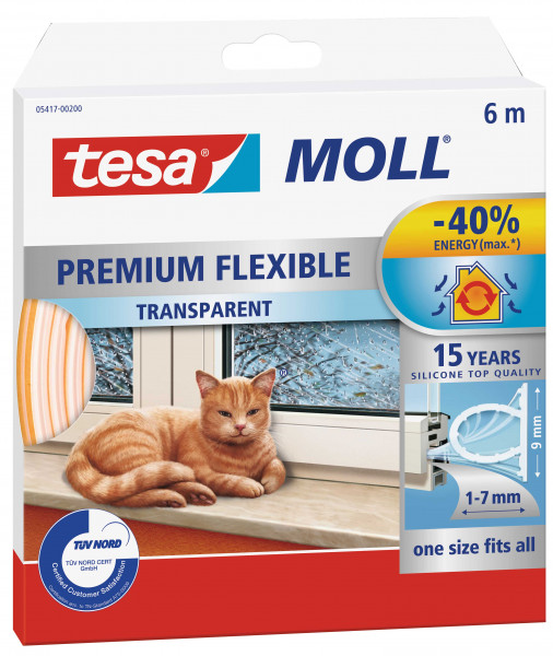 tesamoll® Premium Flexible Fenster- und Türdichtung 1 - 7 mm 6 m