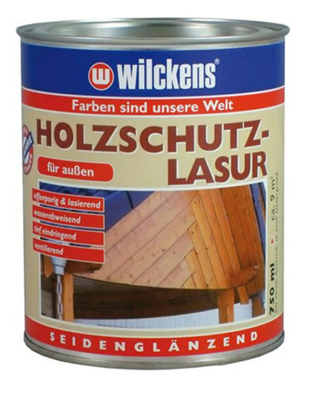 Wilckens® Holzschutzlasur Mahagoni seidenglänzend 750ml