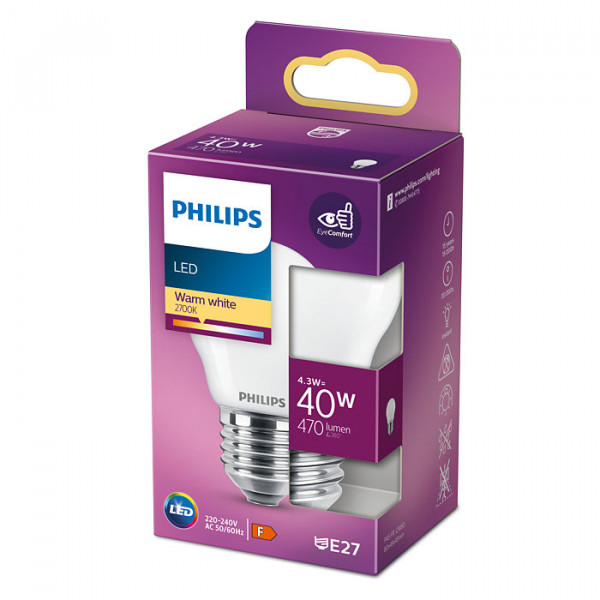 Philips LED classic 470 Lumen P45 E27 Warmweiß