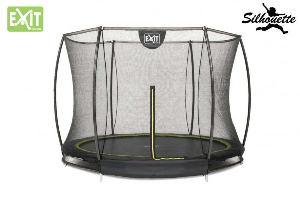 Trampolin EXIT Silhouette Ground mit Sicherheitsnetz Ø427cm schwarz