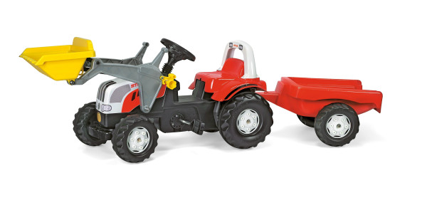 Trettraktor rolly Kid Steyr 6190 CVT Frontlader +Anhänger - Rolly Toys