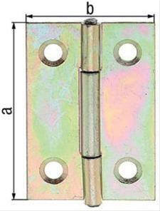 Ger.schmales Scharnier verz.,100 mm