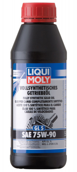 Liqui Moly Vollsynthetisches Getriebeöl (GL5) SAE 75W-90 500ml