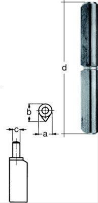 Anschweißrollen U 140x18,x9 mm