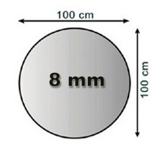 Funkenschutzplatte Glas 8mm Lienbacher rund Ø100cm