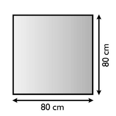 Funkenschutzplatte / Bodenplatte Lienbacher silber-antik 4-Eck 80x80cm