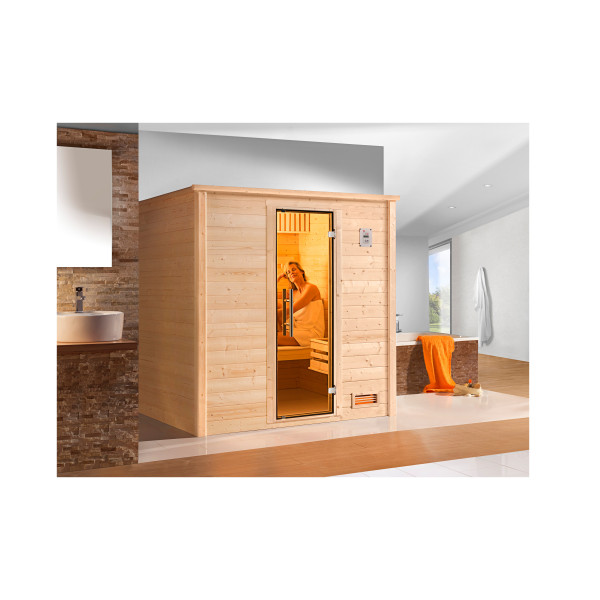 Weka Premium Massivholzsauna Bergen 7,5 kW OS GT Gr.1.8