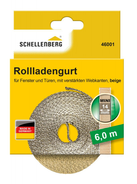 Schellenberg Rollladengurt 14mm Mini 6m beige 46001