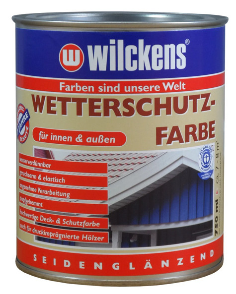 Wilckens® Wetterschutzfarbe taubenblau seidenglänzend 750ml