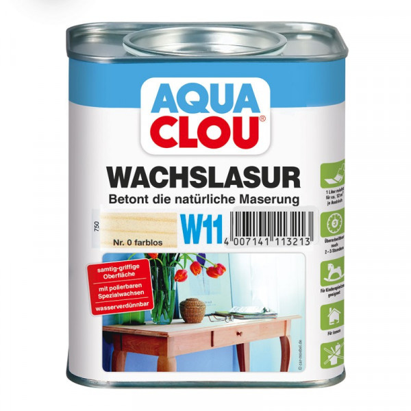 Holz Wachslasur AQUA CLOU farblos 750 ml