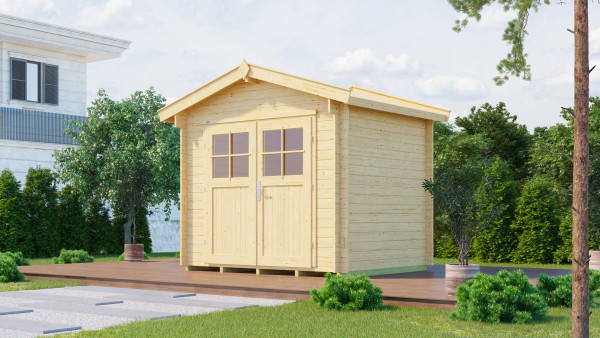 Weka Gartenhaus Premium28DT Gr. 2 natur 300x280cm