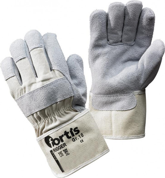 Handschuhe Rigger Rindspaltleder Fortis Gr.10