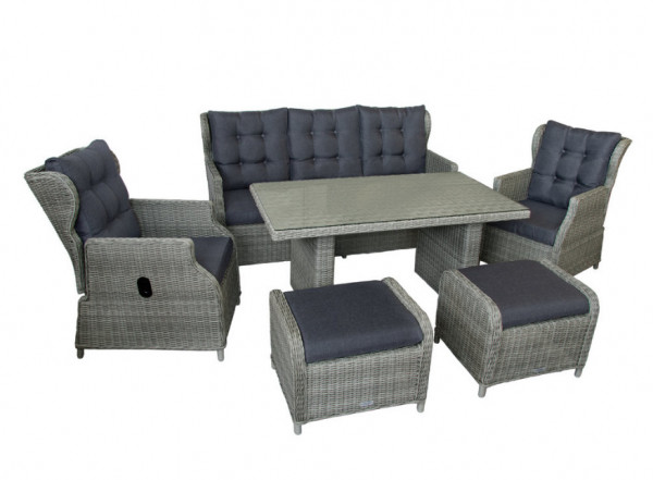 Bellavista Sitzgruppe Dining Set Canelli Polyrattan braun