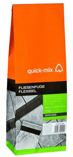 Quick-Mix® Fliesenfuge Flexibel silbergrau 1kg