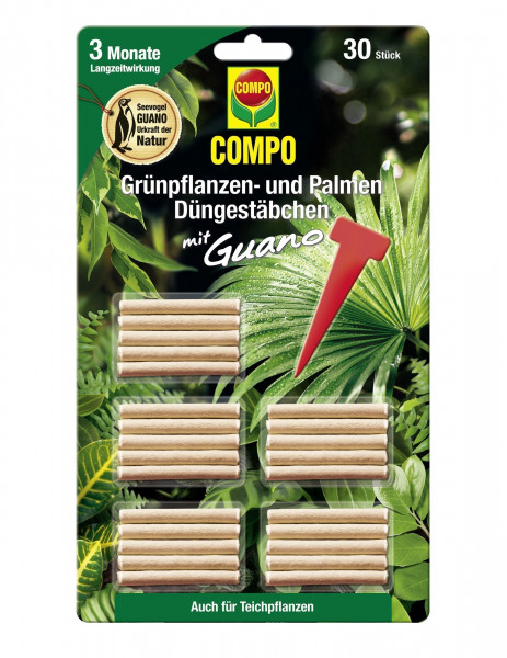 COMPO Düngestäbchen für Grünpflanzen- und Palmen 30 Stück