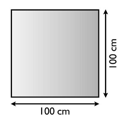 Funkenschutzplatte / Bodenplatte Lienbacher silber 4-Eck 100x100cm