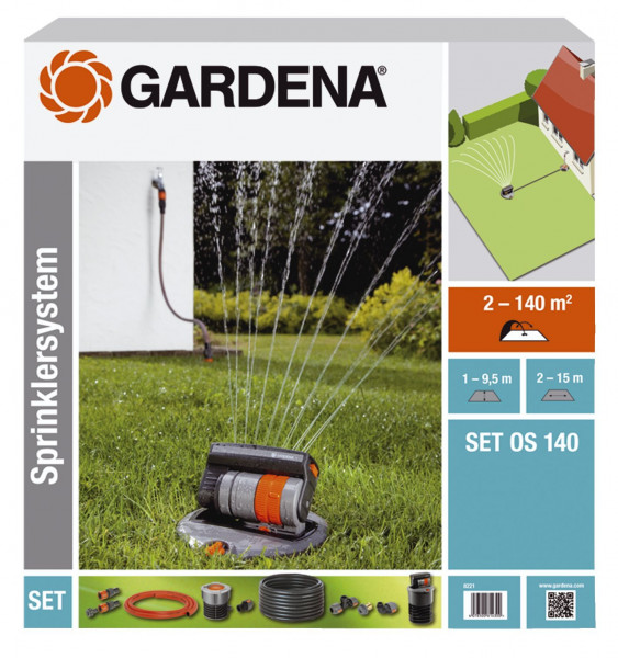 GARDENA Versenk-Viereckregner OS 140 Set 08221-20