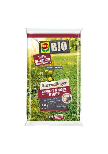 COMPO BIO Rasendünger Unkraut und Moos Stopp 5,5kg