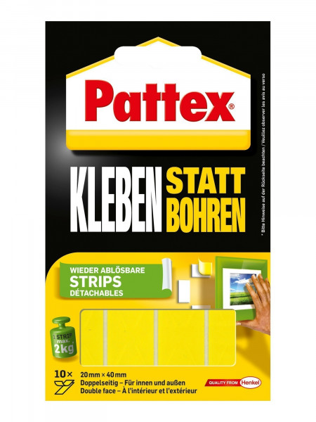 Pattex Kleben statt Bohren Klebe-Strips 10 Strips á 4x2cm