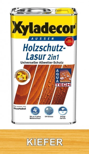 XYLADECOR Holzschutzlasur 2in1 750 ml Holzfarbe kiefer