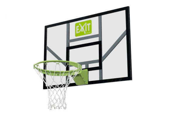 Basketballbrett mit dunking Ring und Netz EXIT Galaxy 117x77cm