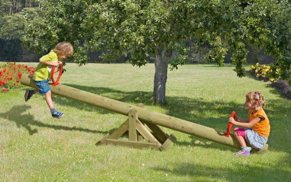 Holz Wippe / Kinderwippe Palisade massiv