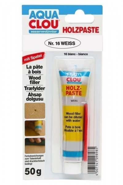 Holzpaste AQUA CLOU weiß 50 g