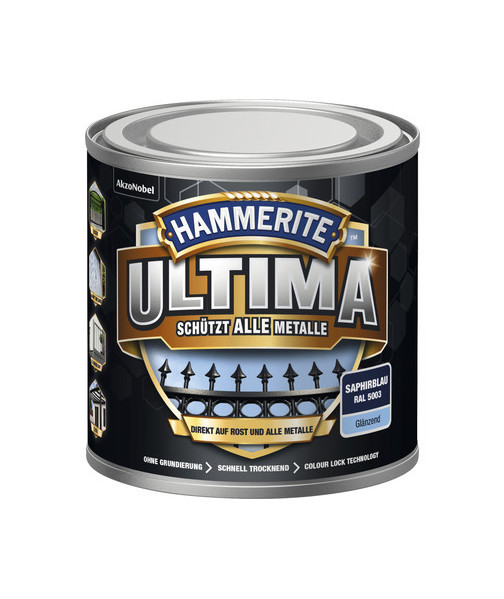 HAMMERITE® 3in1 Schutzlack Ultima saphirblau glänzend 250ml