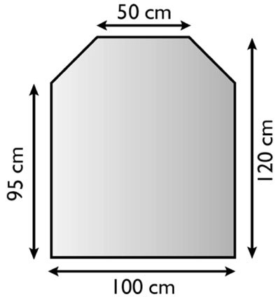Funkenschutzplatte Metall Lienbacher anthrazit 6-Eck 100x120cm