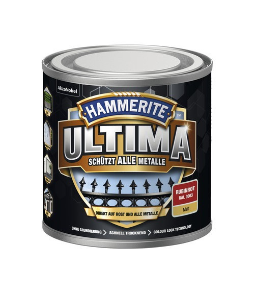 HAMMERITE® 3in1 Schutzlack Ultima rubinrot matt 250ml